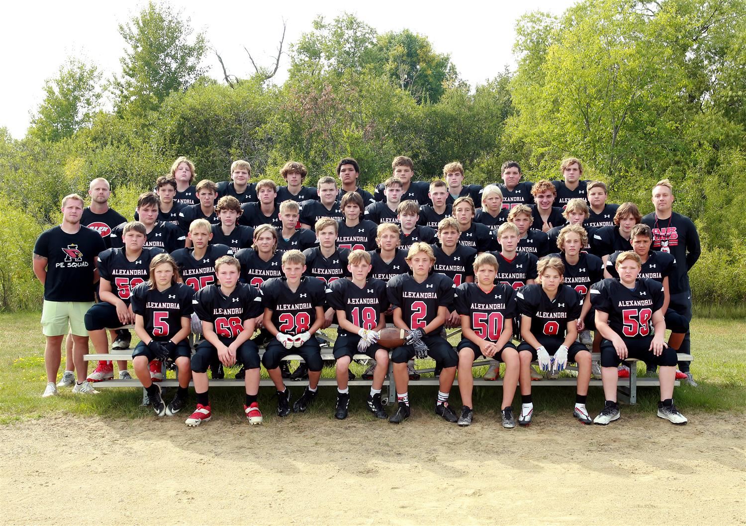 2023 Middle School 8th Grade Football Team